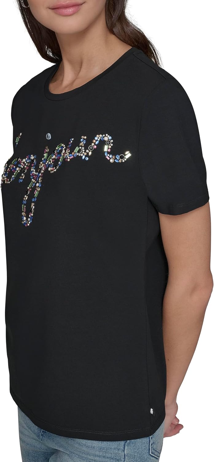 Karl Lagerfeld Womens Soft Everyday Essential Casual T-Shirt - Image 3