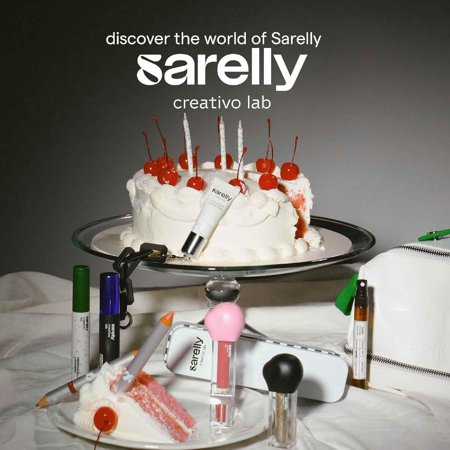 SARELLY | Vegan Leather Makeup Bag | Perfect for Makeup Brushes | Multi-compartments | Blush