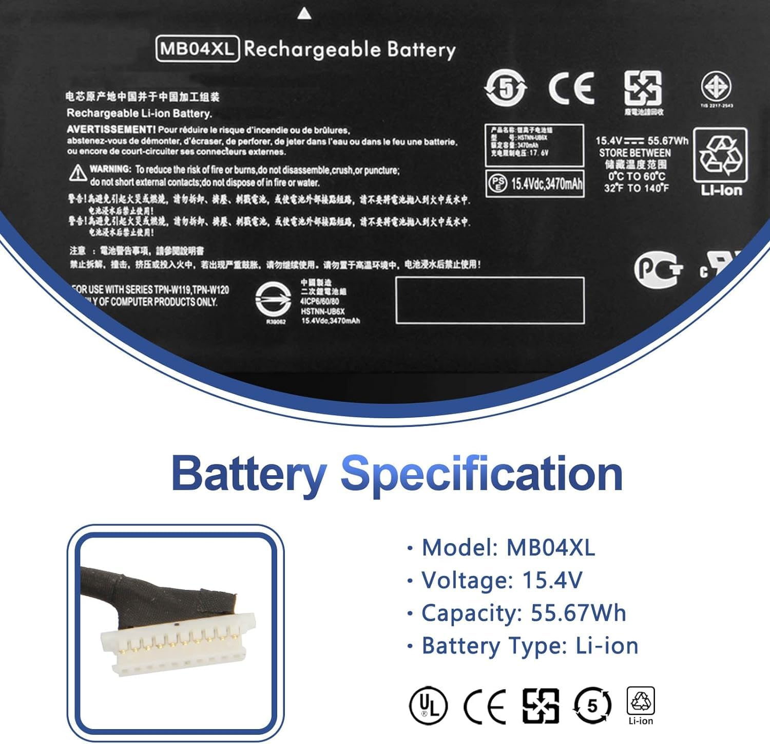 Wefly MB04XL Laptop Battery Compatible for HP Envy X360 M6-AQ000