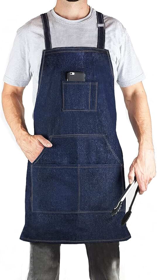 denim shop aprons