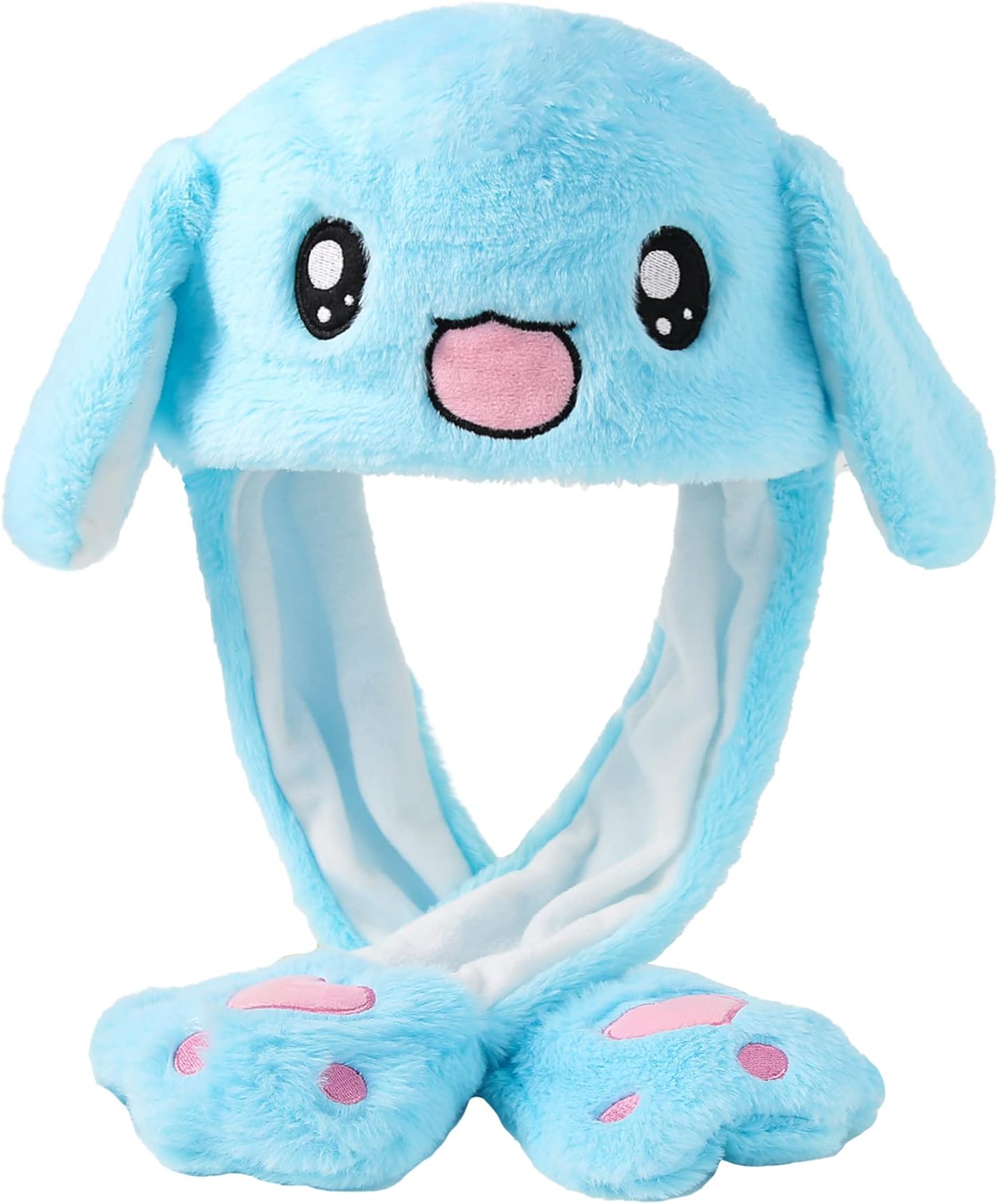 dressfanWomens Girls Funny Plush Animal Ear Hat Birthday Gift with Moving Ears Pressing the Animal Cap will Make the Ears Move Girls Boys Women Cosplay