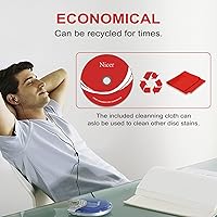 Vista 7 de Nicer Kit limpiador de reproductor de CD/VCD/DVD, disco de limpieza de lentes láser con sistema de limpieza de doble cepillo, NS-1