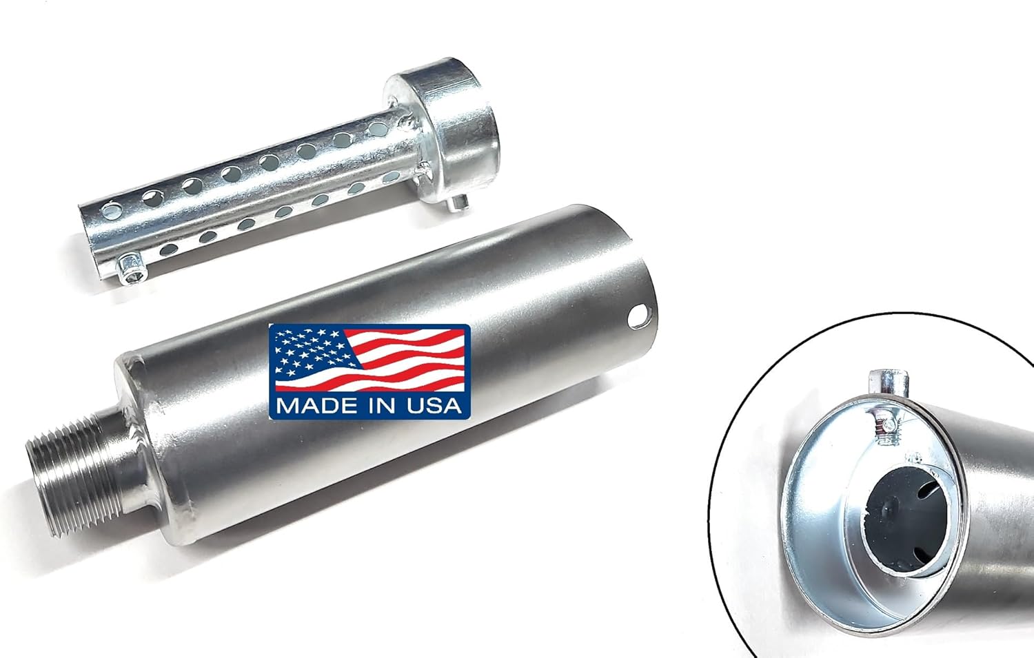 ARSPORT Stainless steel 304 Muffler 3/4 NPT For minibike, gokars, Predator 212, Predator 224, BT200X, MB200, CT200U
