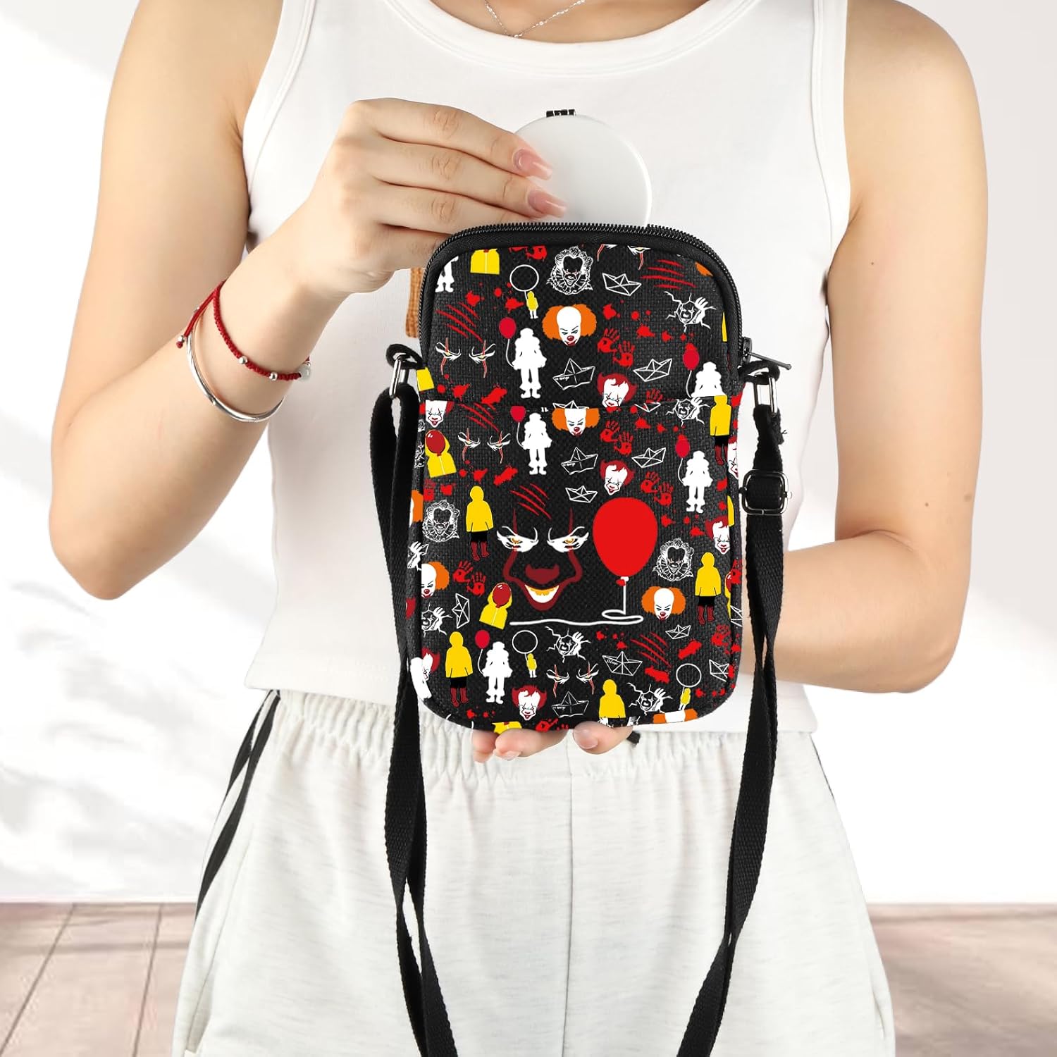 G2TUP Horror Movie Crossbody Bag Horror Killer Gifts You'll Float Too Gifts Horror Movie Shoulder Bag - Image 6