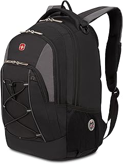 Swiss Gear Bungee Backpack, Black/Grey, One Size