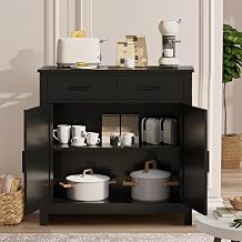 Kitchen Storage Cabinet, Modern Farmhouse Buffet Cabinet with Storage