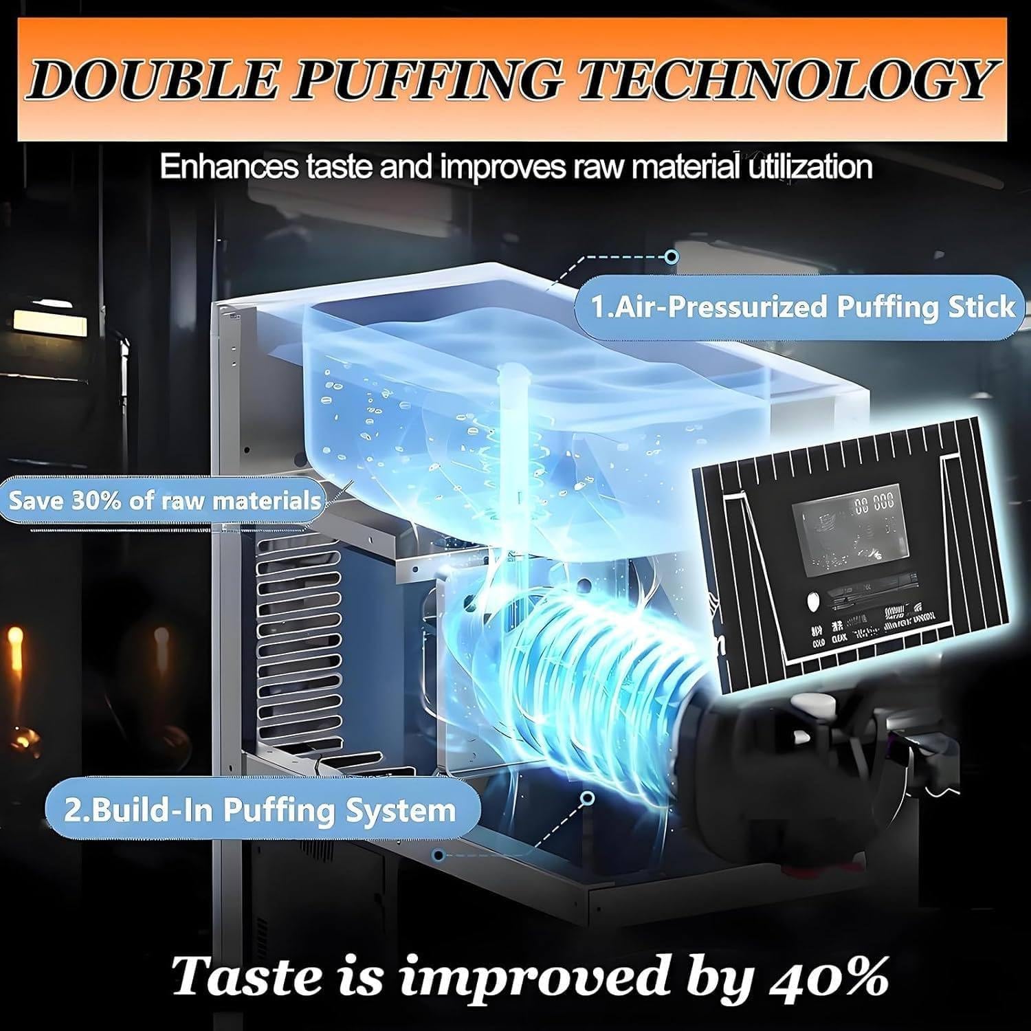 Machine à Glace Italienne Professionnelle 450 W, Machine à Glace Italienne avec pré-Refroidissement, Nettoyage Automatique, écran LCD,pour Restaurants,boutiques,Snacks,Mono-Parfum Orange