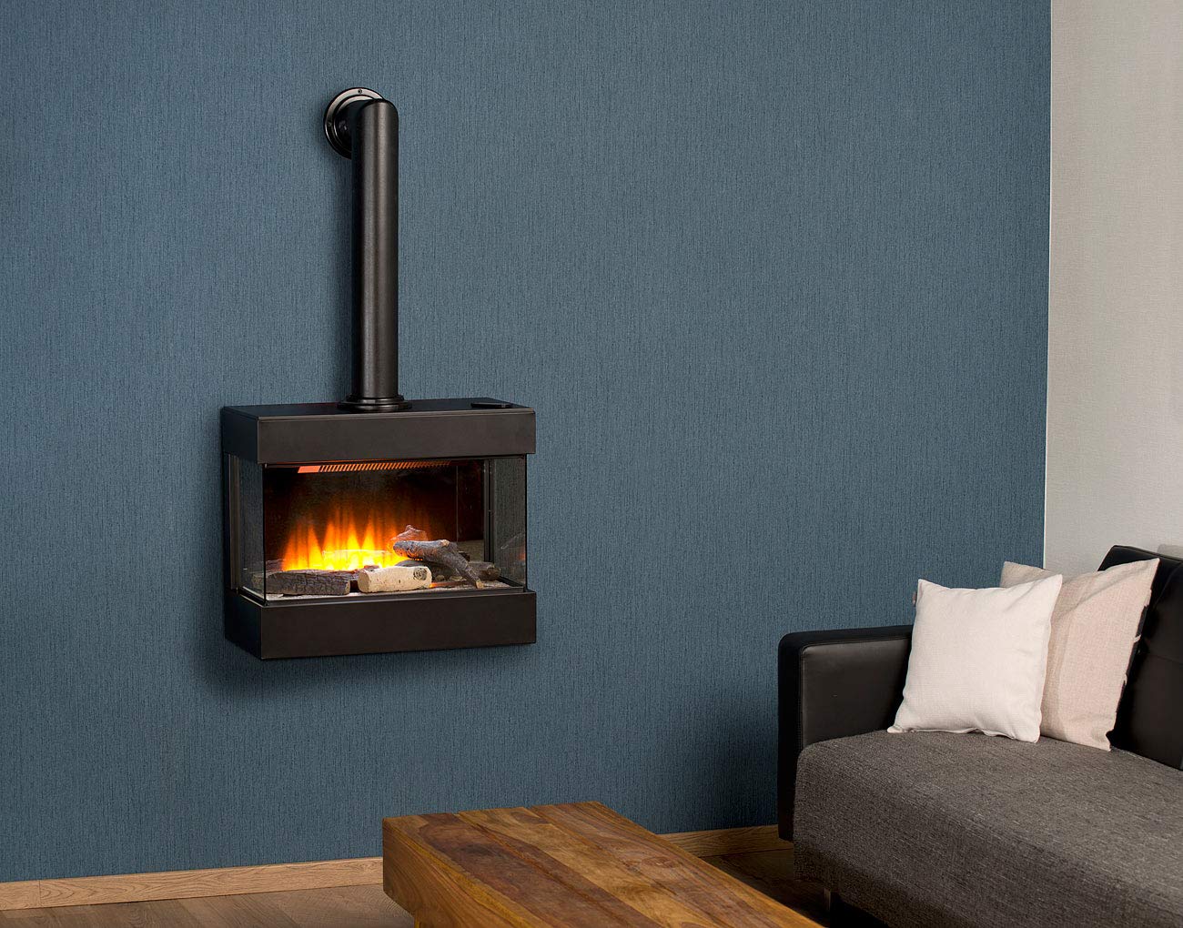 Carlo Milano Nostalgie-Elektro-Wandkamin "Tanami" mit 3D-Flammeneffekt, 2.000 Watt, 60 cm