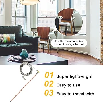Grounding Rod with 40ft Wire, Connects Your Body to the Earth, Great to Use with Earthing Sheet, Grounding Mat, Pillowcase, Pad (Pure Copper)