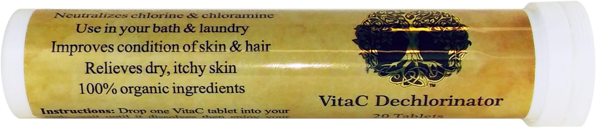 VitaC Bath Dechlorinator Organic Tablets *Chlorine Free Bath Treatment