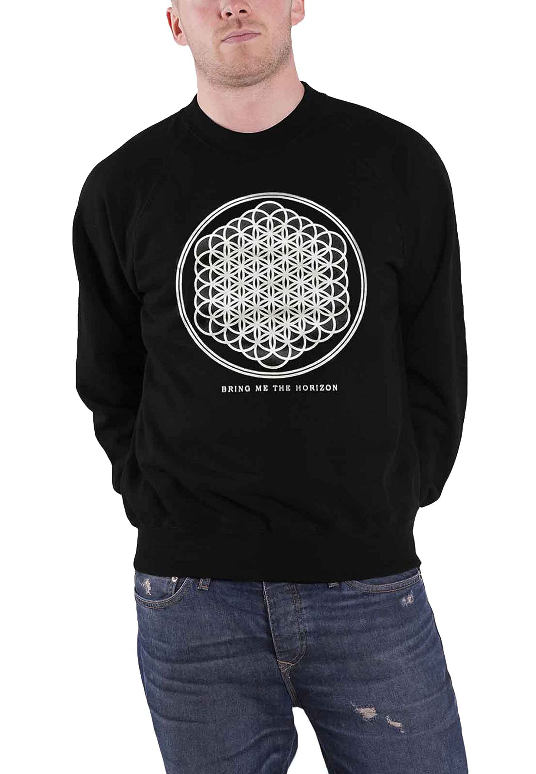 Bring Me The Horizon Sweatshirt Sempiternal Band Logo Official Mens Black L