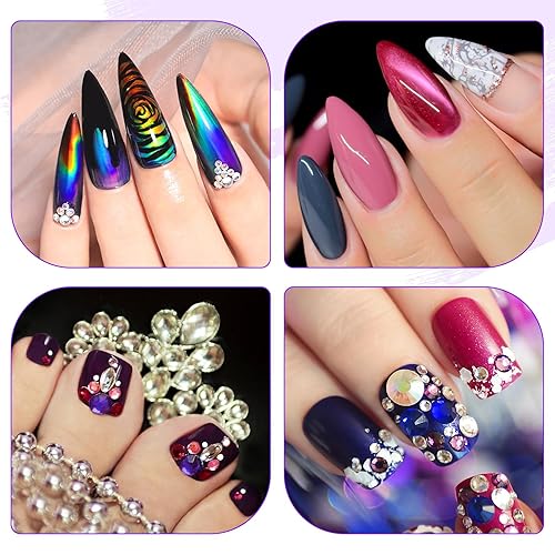 Miniatura 54 de AORAEM Lámpara LED UV para uñas: lámpara U V de cuello de cisne de doble cabeza para uñas de gel, luz LED de curación flash con 6 lupas para el Negro