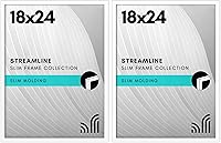 Vista 142 de Americanflat - Portarretratos de 24x30 pulgadas con plexiglás pulido, colección Streamline, marco de fotos con borde delgado para exhibir en pared