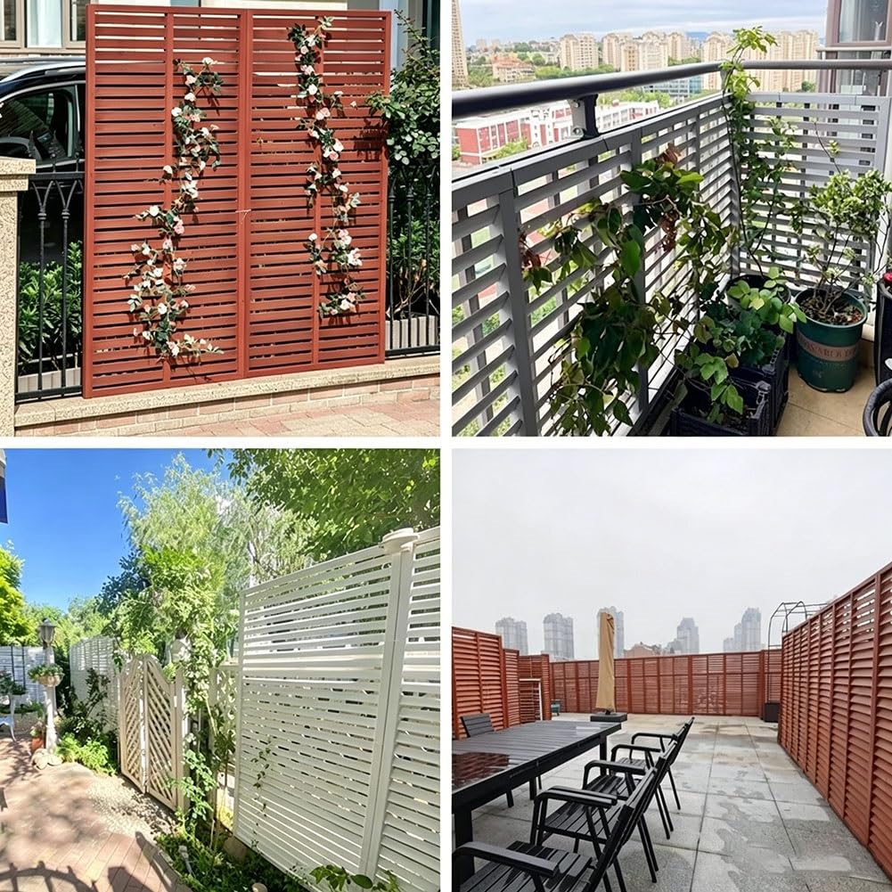 Zfmnoyev Pannello Divisorio per La Privacy da Esterno, Pannello Decorativo in Legno per Patio, Balcone O Giardino, Divisorio Resistente alle Intemperie per Pergolati O Aiuole(60x90cm)