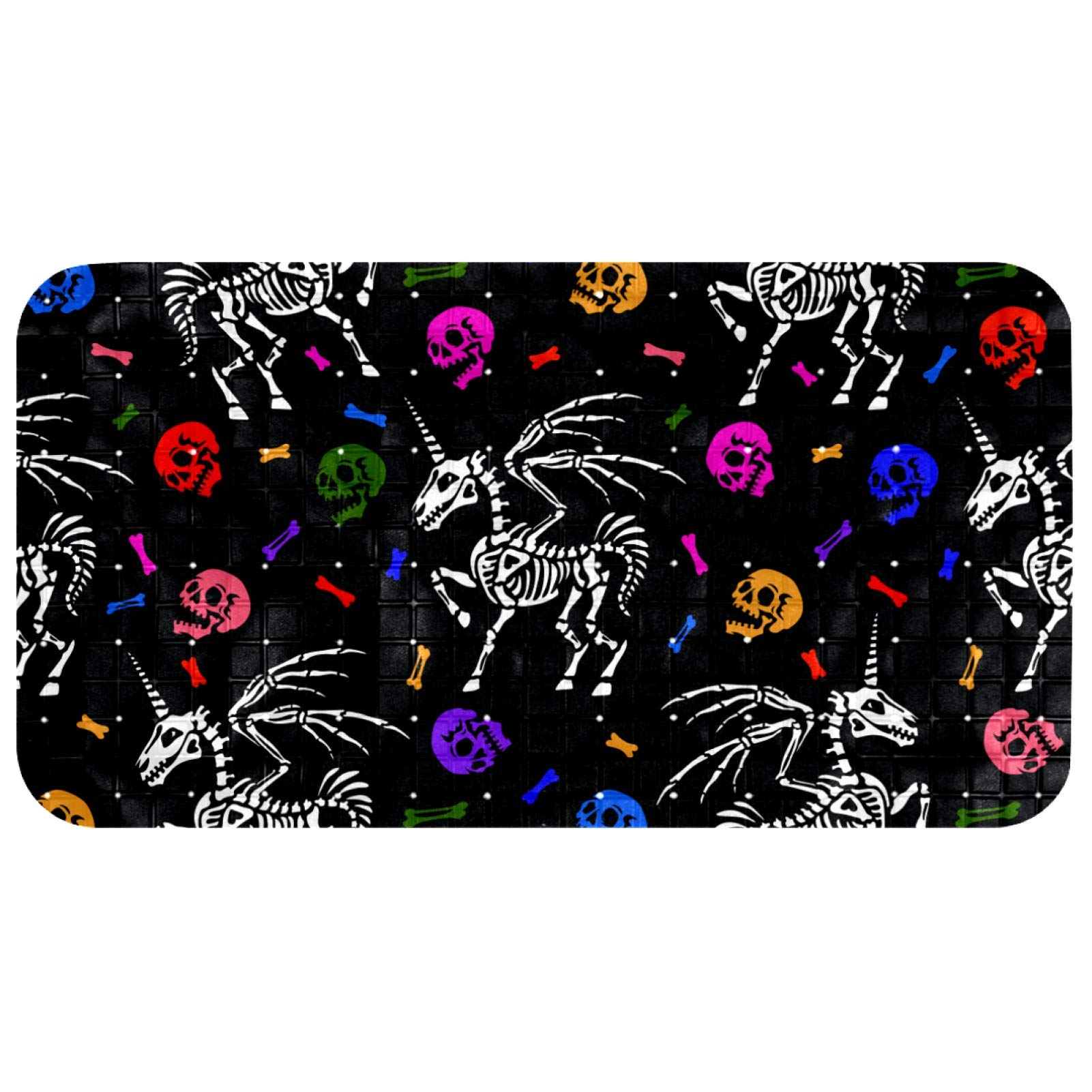 Tapis de bain séchage rapide pour douche bébé avec motif original squelette pégase