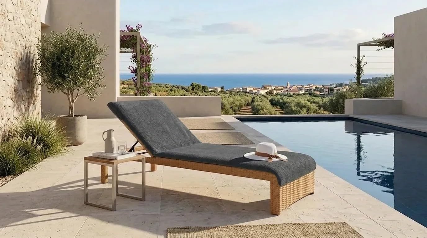 KOBEHOME%100 PAMUK ŞEZLONG HAVLUSU ANTRASIT 75X200 CM