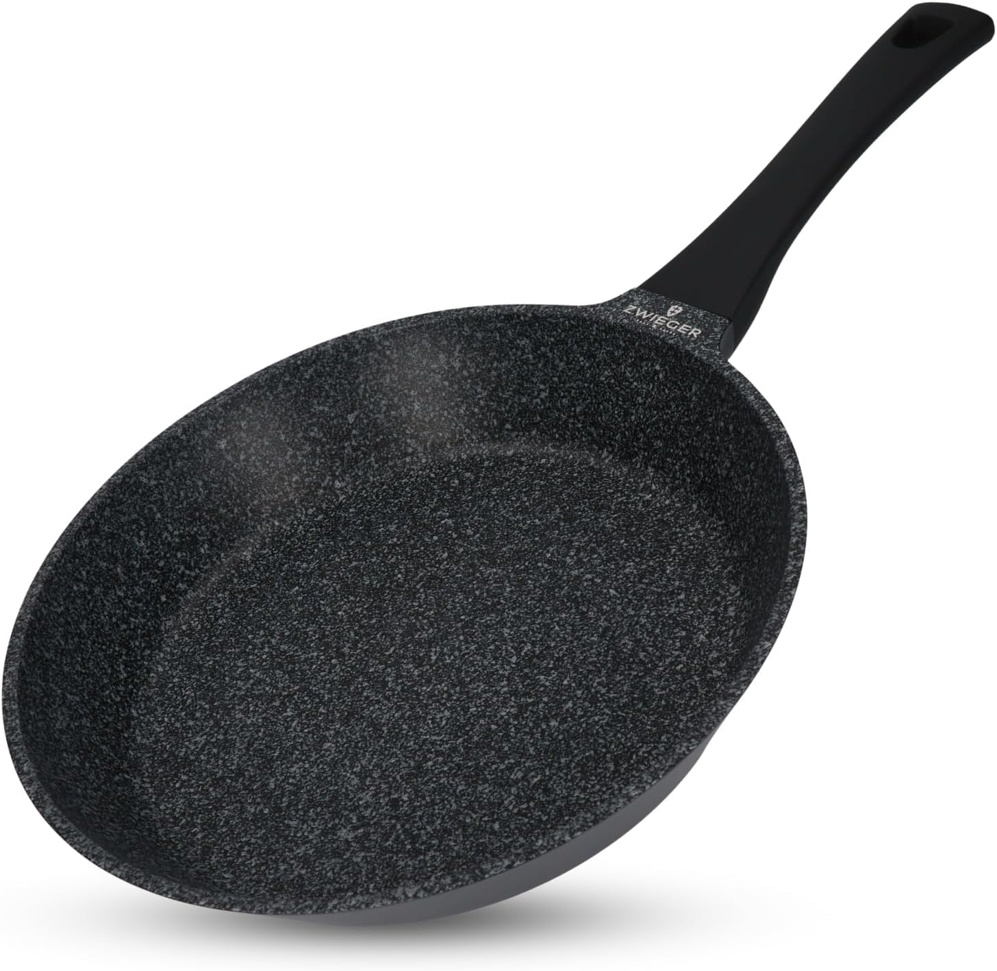 ZWIEGER Poêle à Frire 28 cm – Grande Poele Induction, Fonte d'Aluminium, Fond Inox Intégral, Compatible Tous Feux – Antiadhésif, Sans PFOA et PFOS
