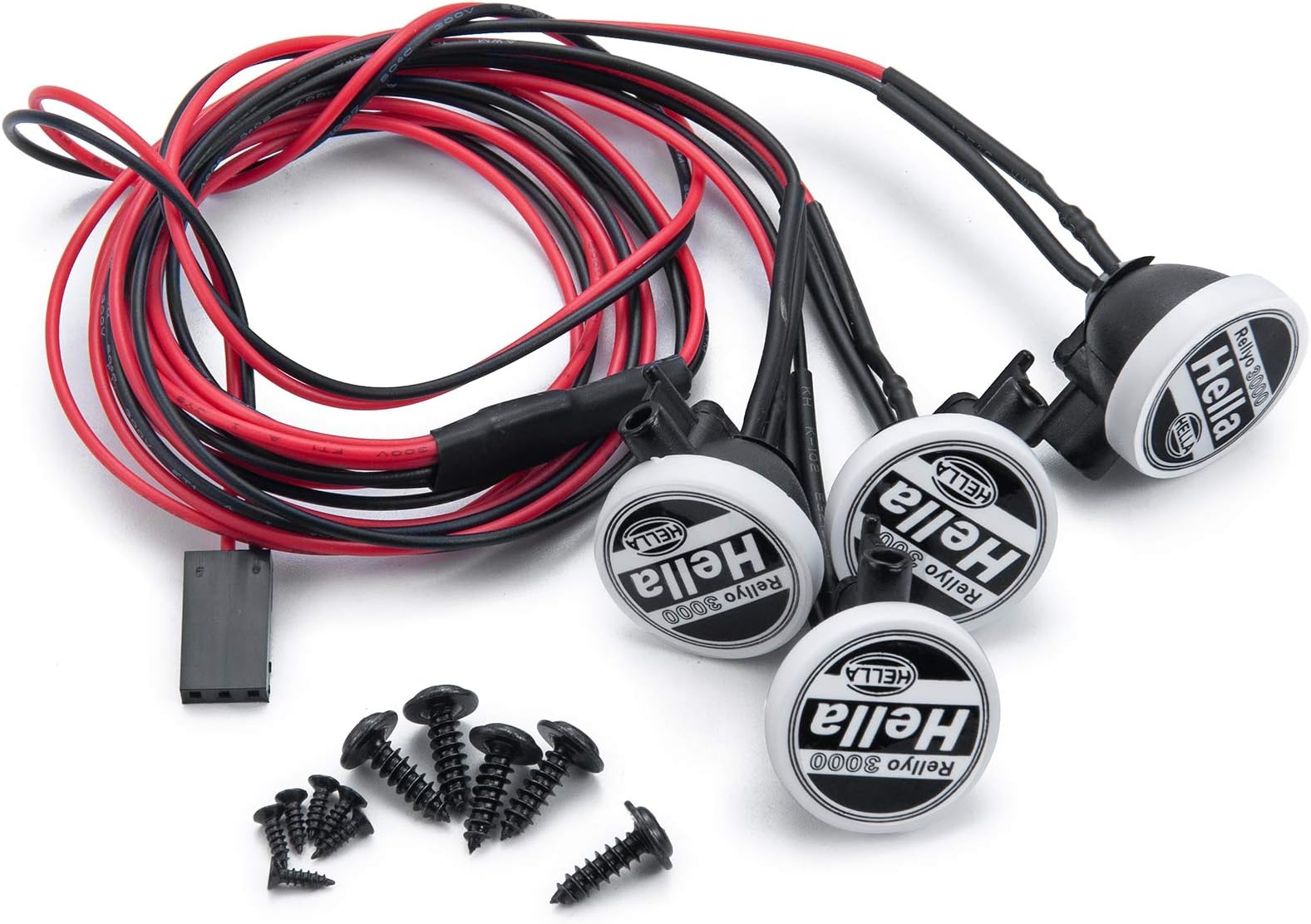 4pcs RC Round LED Light with Cover for 1/10 TRX-4 Axial SCX10 Tamiya CC01 D90 TF2 Car