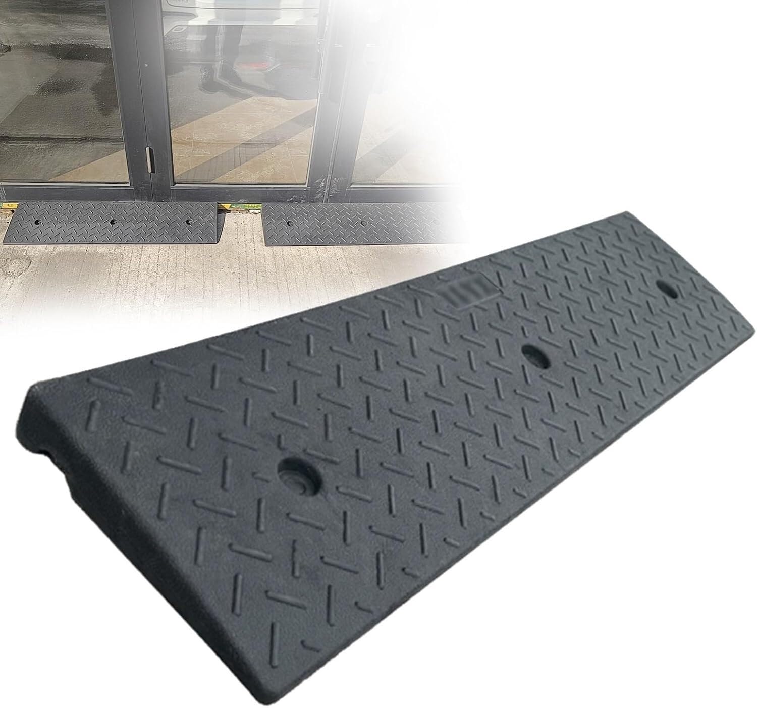 Schody rampowe Gumowa rampa krawężnikowa, próg, rampa dla wózków inwalidzkich, skuterów/stopni dla osób niepełnosprawnych(7cm/2.7inch)