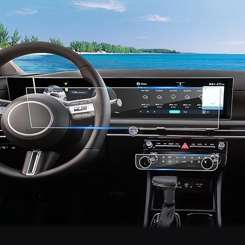 Miniatura 35 de Protector de pantalla Tucson 2022 2023 2024 para Hyundai Tucson (XRT/N Line/Limited/SEL Convenience/SEL) Pantalla táctil de 10.25 pulgadas, vidrio