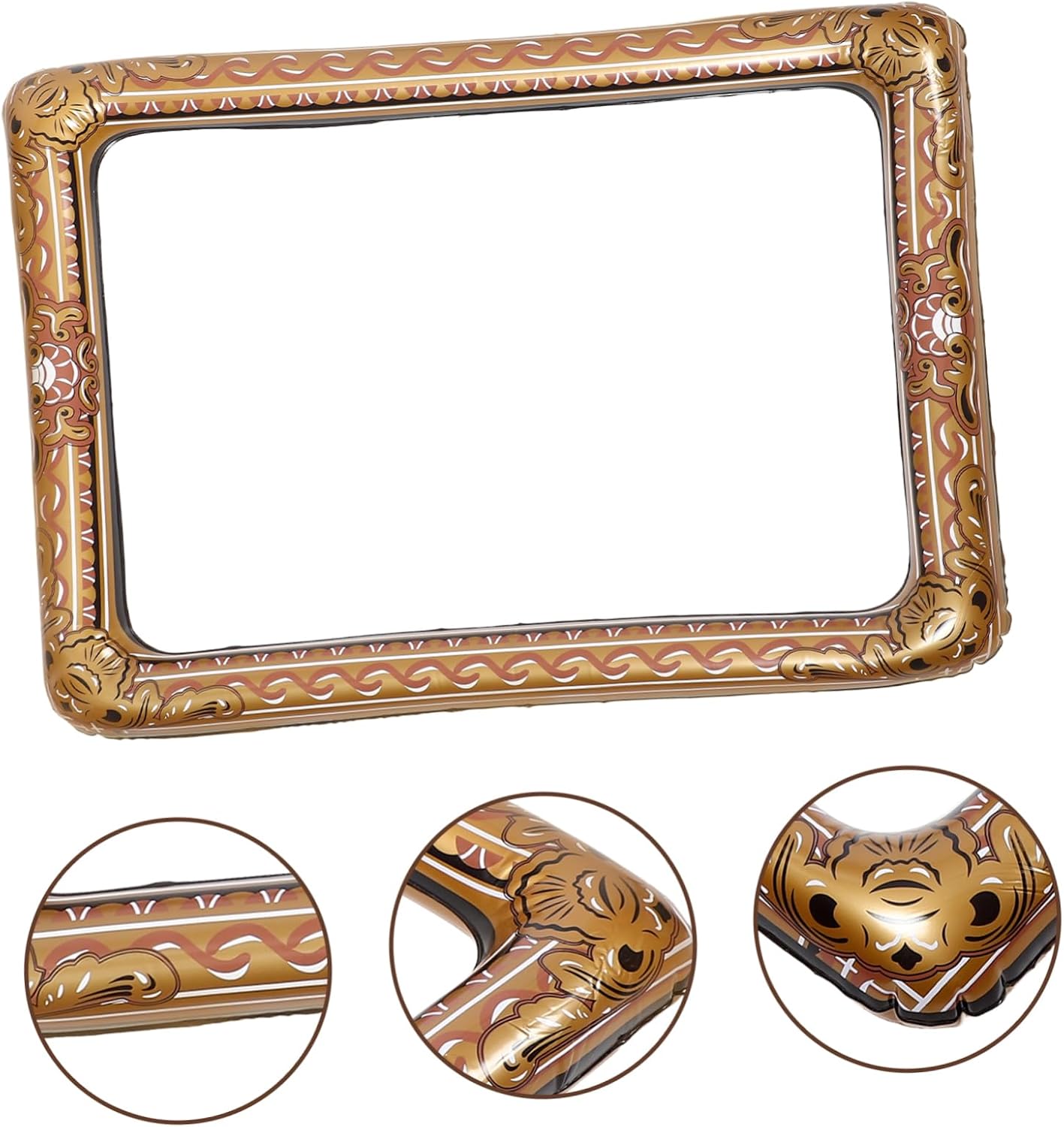 PRETYZOOM Large Inflatable Photo Frame for Party Props PVC Selfie Frame Photo Booth Decor Summer Theme