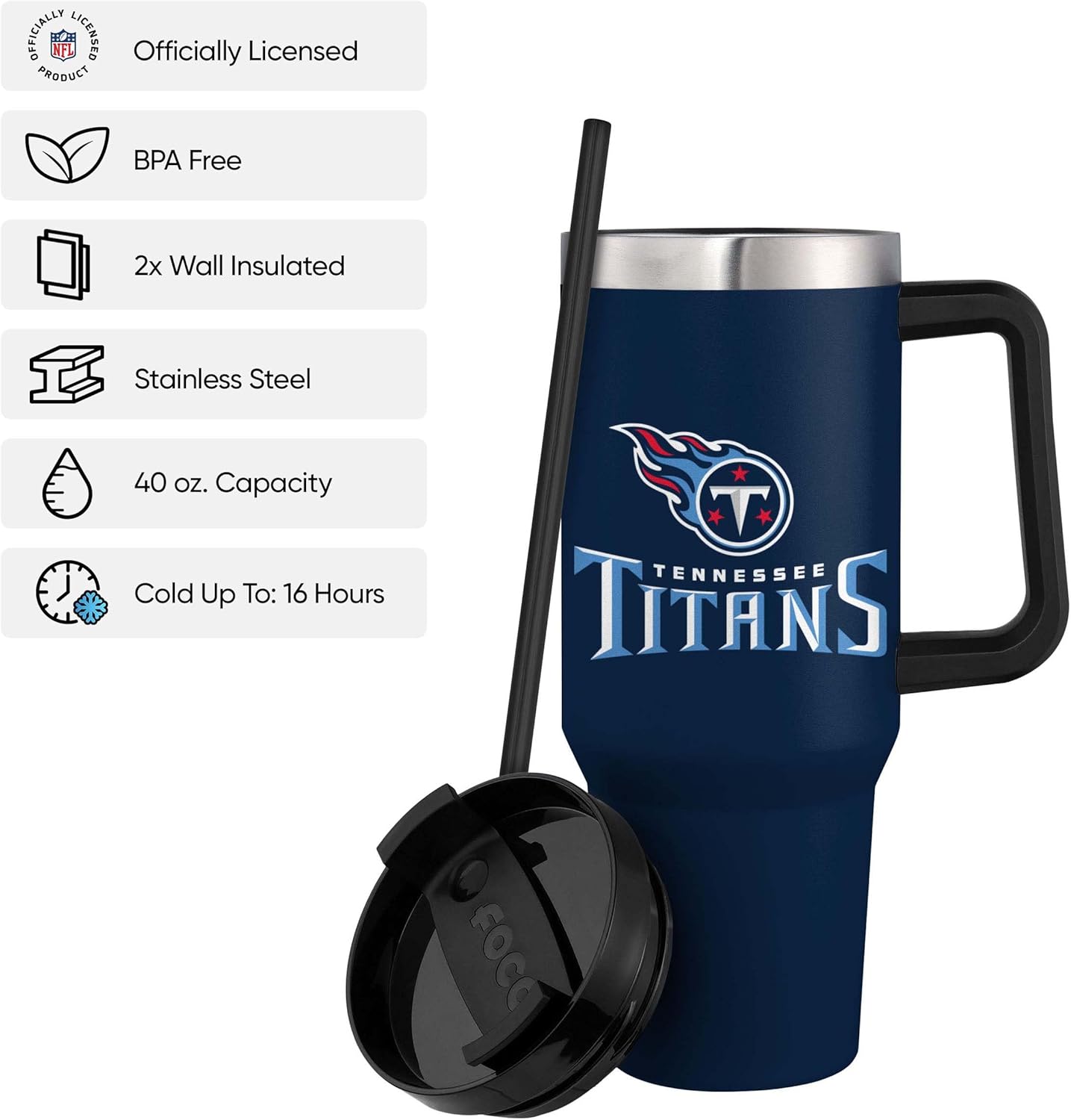 FOCO NFL unisex-adult NFL Team Logo Insulated Travel Mug 40oz XL Tumbler - Image 2
