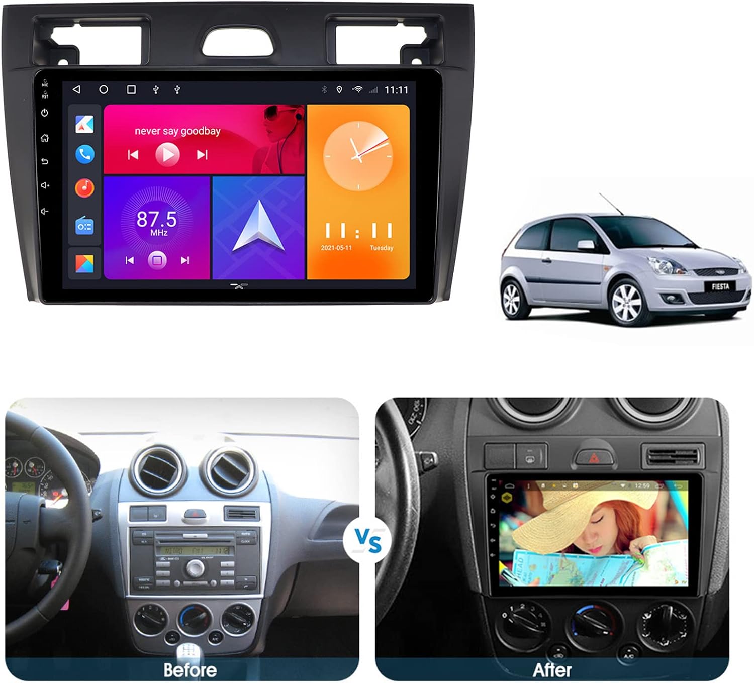 Hlmskd カーステレオ互換性のあるfiesta Mk Vi 5 Mk5 02 08ラジオナビゲーションandroid 10 0 Dsp Carlay Ipsタッチスクリーンミラーリンクbt 4g Wifi Swcレビューカメラ付 4 Core 4g Wifi 2g 32g B09swk3t7h 232 Hmm