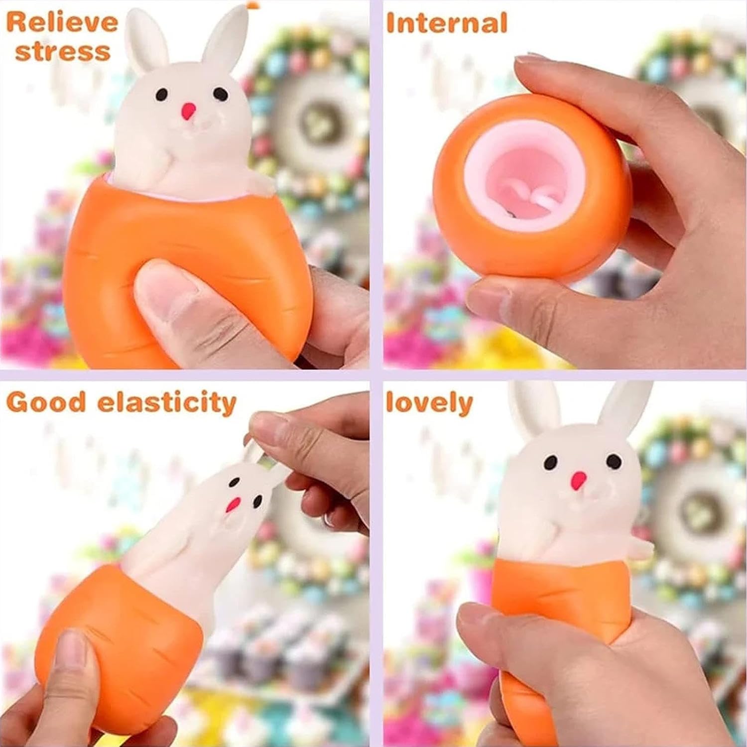 Anboor Schildkröten Quetschspielzeug - 3er Set Weiche Anti-Stress Spielzeuge Mit Glitzer