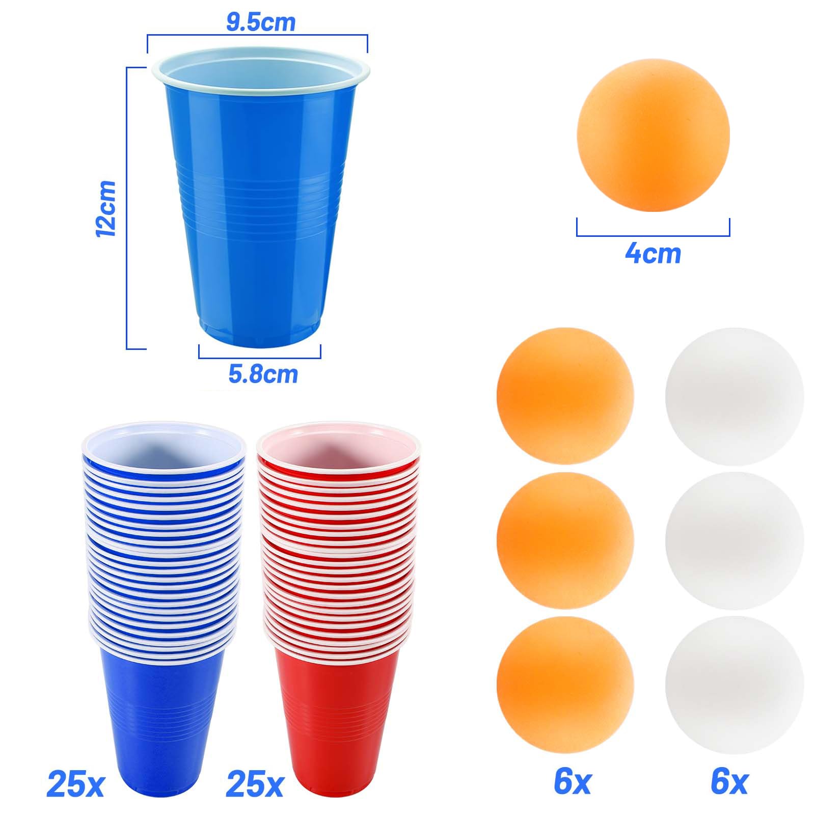 Mini Beer Pong, Avec Gobelets Rouges | Cadeaux24