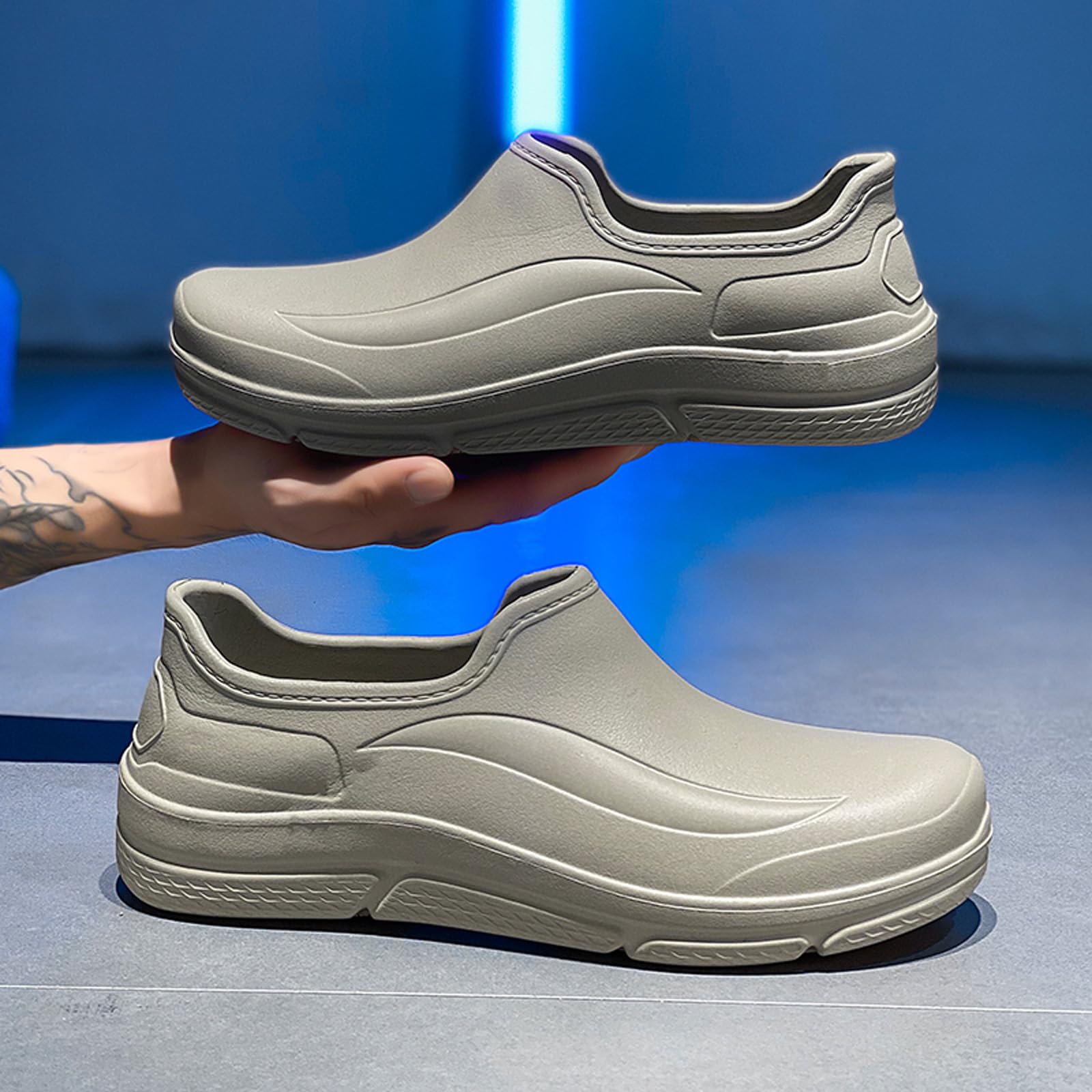 Sabots de Travail Antidérapants Unisexes en EVA - Chaussures de Cuisine et Médicales Etanches, Légères, Semelle Antichoc Résistante à l'huile, Lavables, Confort Prolongé