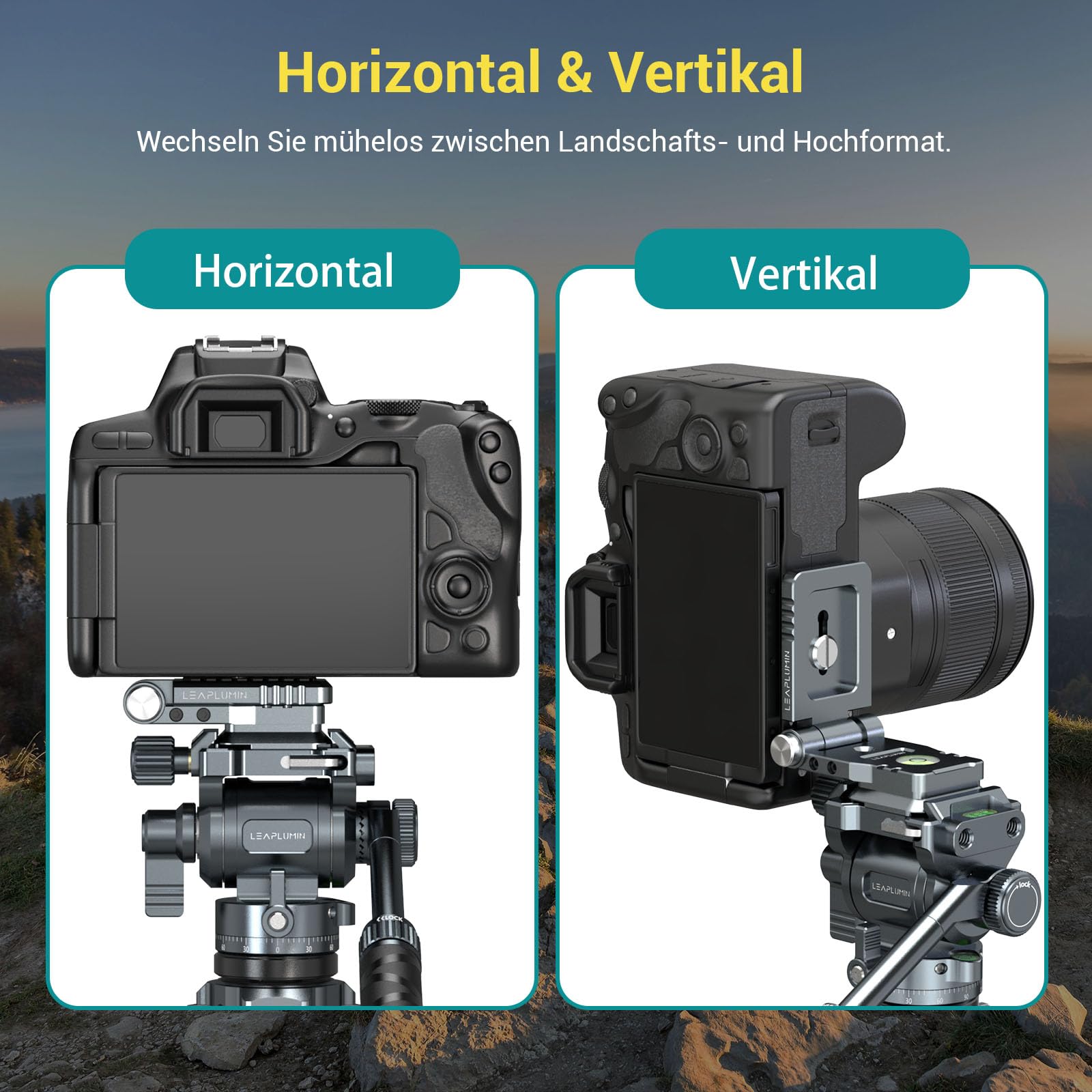 Staffa a L pieghevole per fotocamera DSLR Tipo Arca QR Piastra a sgancio rapido Supporto verticale per monopiede stabilizzatore Canon Nikon Sony Osmo