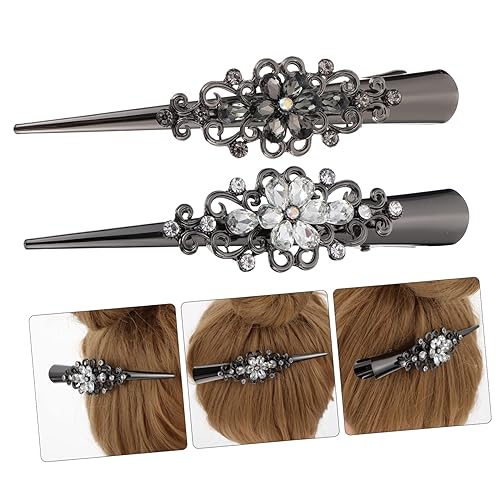 Miniatura 7 de Mikinona 2 soportes blancos para niñas joyería de color retro pico de diamantes de imitación estilo floral cumpleaños vacaciones mujeres brillantes