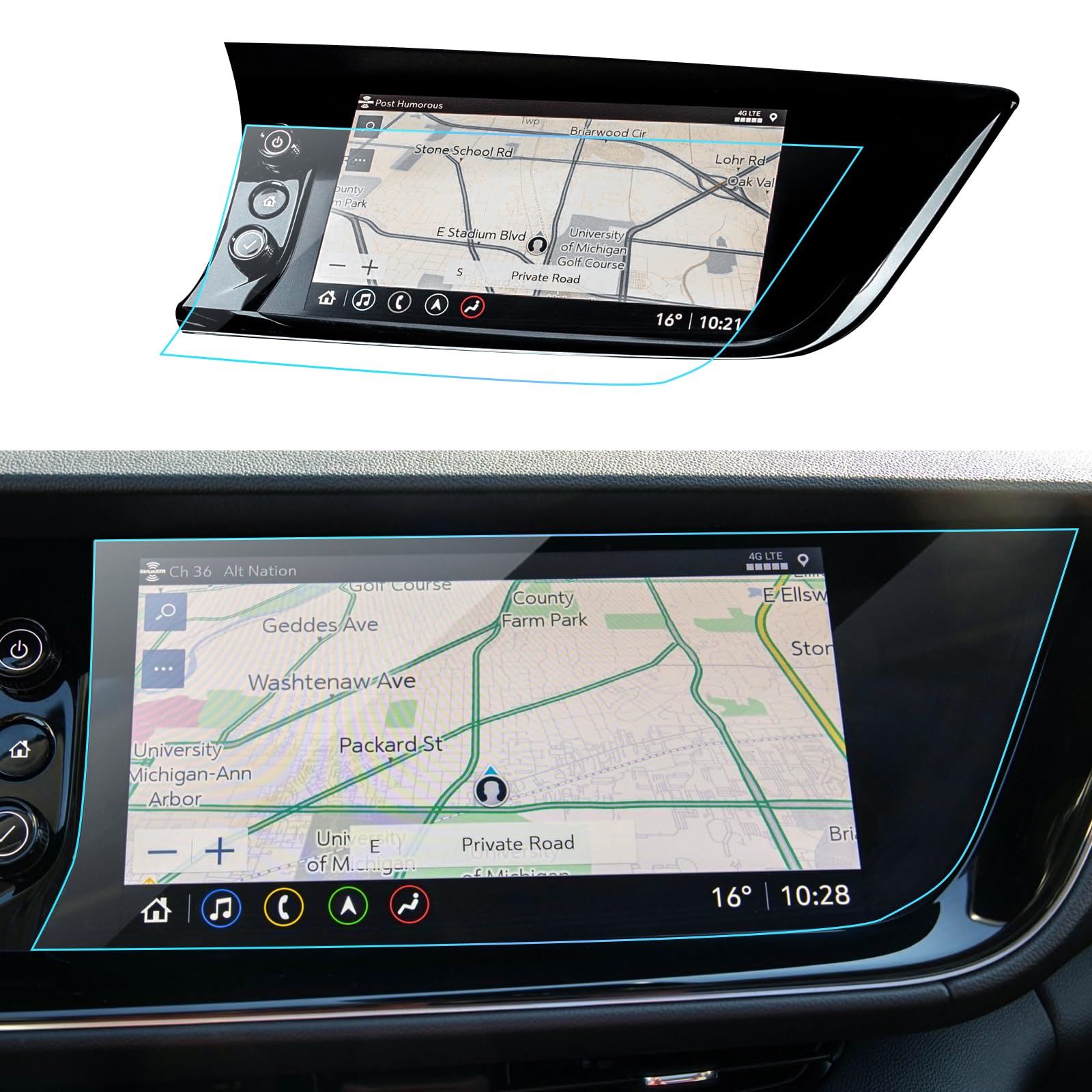 Screen Protector For 2024 2025 Buick Envision (Preferred/Sport Touring/Avenir) & 2025 Buick Enclave 30-inch Buick Envision Accessories Envision Touchscreen PET Plastic Digital Dashboard Protector 2PCS