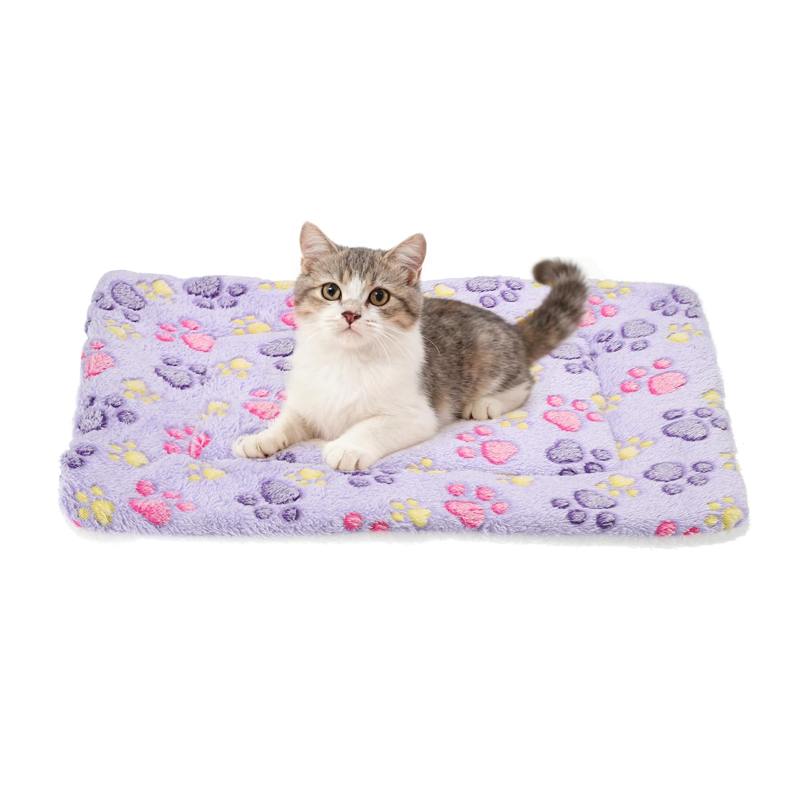 Tapis de lit pour chien et chat doux et chaud en molleton lavable pour son bien-être