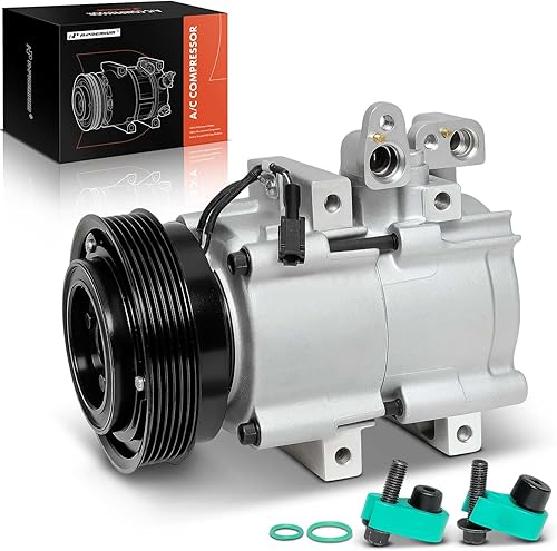 A-Premium Compresor de aire acondicionado con embrague compatible con Hyundai Tucson 2.7L 2006-2009, con código de compresor Halla HCC