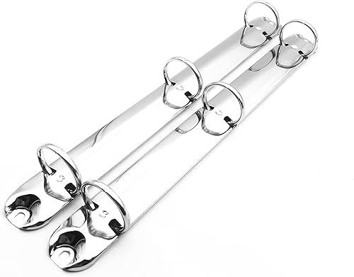 Miniatura 6 de Juego de 2 cuadernos de metal de tamaño carta estándar de 3 anillas, kit de reemplazo de mecanismo de 3 anillas, 3 anillos tóricos, peines de hojas