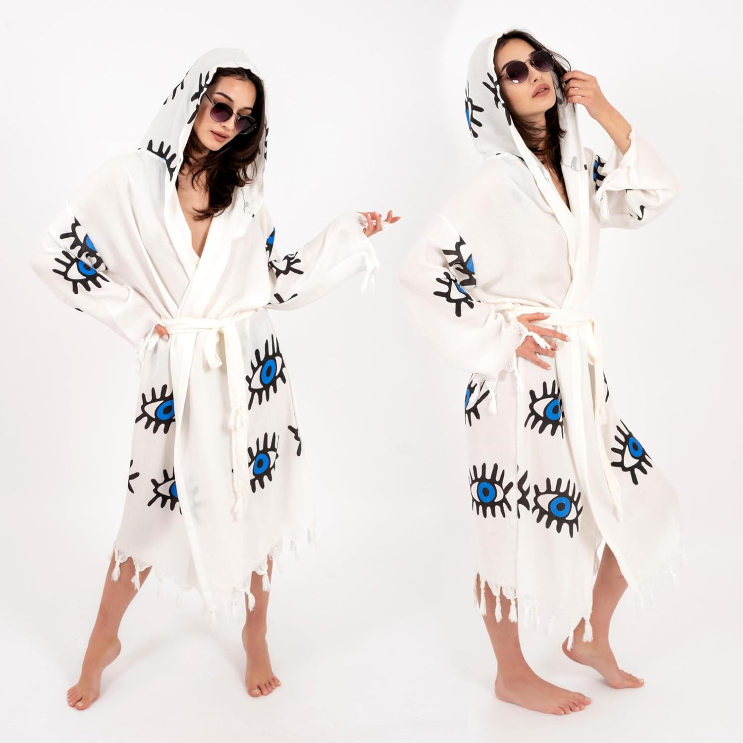 Robes for Women 100% Cotton Turkish Cotton Bathrobe for Men and Women - Image 2