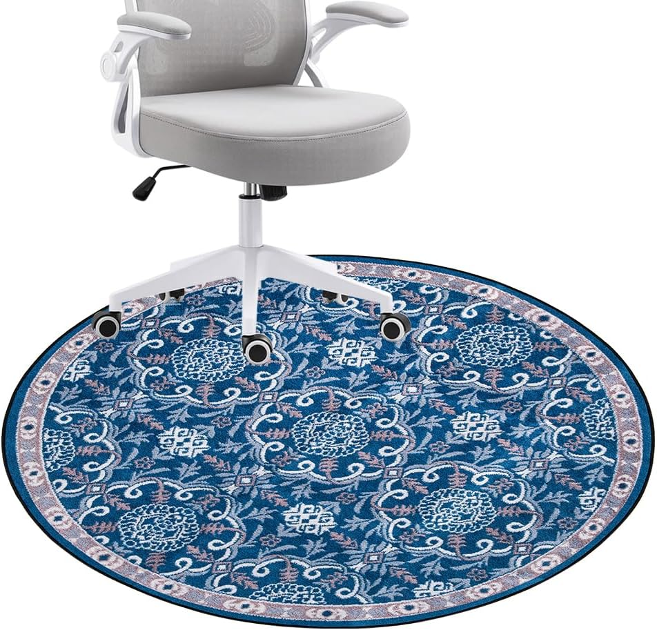 Honorstar Office Chair Mat for Carpet and Hardwood Floor Gaming Chair Mat Round Rug