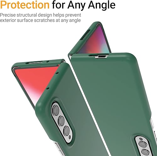 Miniatura 10 de JUST4YOU Funda rígida ajustada diseñada para Samsung Galaxy Z Fold 3 5G 2021 (rosa) CS_HD_GZFD3_PK