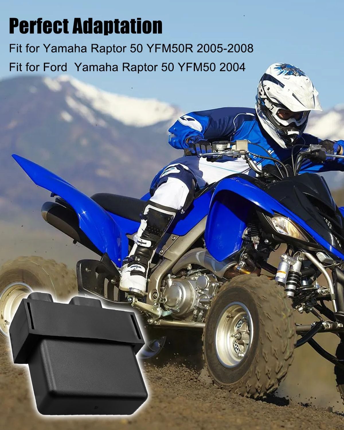 Ignition Coil & Spark Plug & CDI Box Kit Fit for Yamaha Raptor 50 YFM50R YFM50 2004-2008 Replace 5YF-85540-00-00 3KJ-82310-10-00