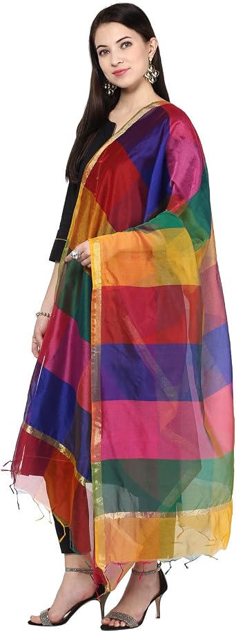 Multicoloured Versatile Silk Dupatta