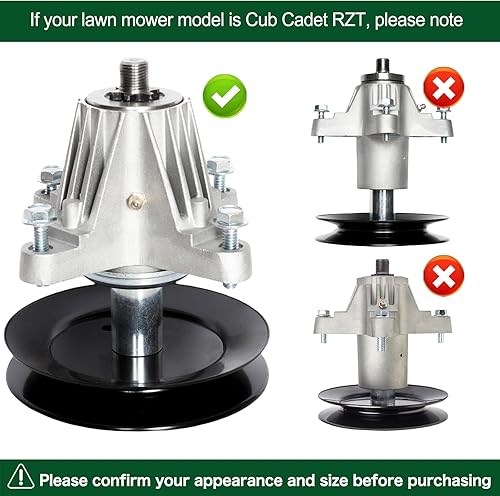 Miniatura 9 de 918-06978 618-06978 Conjunto de husillo - Se adapta a cubiertas de cortacésped de 54 pulgadas Cub Cadet Troy Bilt MTD RZT-S54 RZT-L54 ZT1-54 ZT2-54
