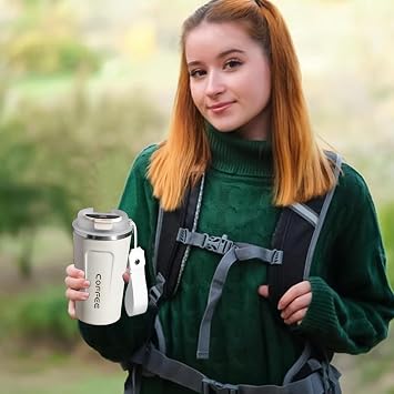 Smart Thermal Mug, 510ml Smart Coffee Cup with Temperature Display, Stainless Steel Heating Car Cup, Temperature Controlled Travel Smart Mug, Insulated Coffee Bottle, Smart Cup for Camping