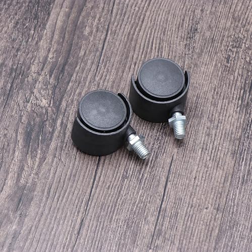 Miniatura 9 de 2 piezas de rueda giratoria universal de base cuadrada rueda delantera rueda de repuesto para muebles cochecito (negro)