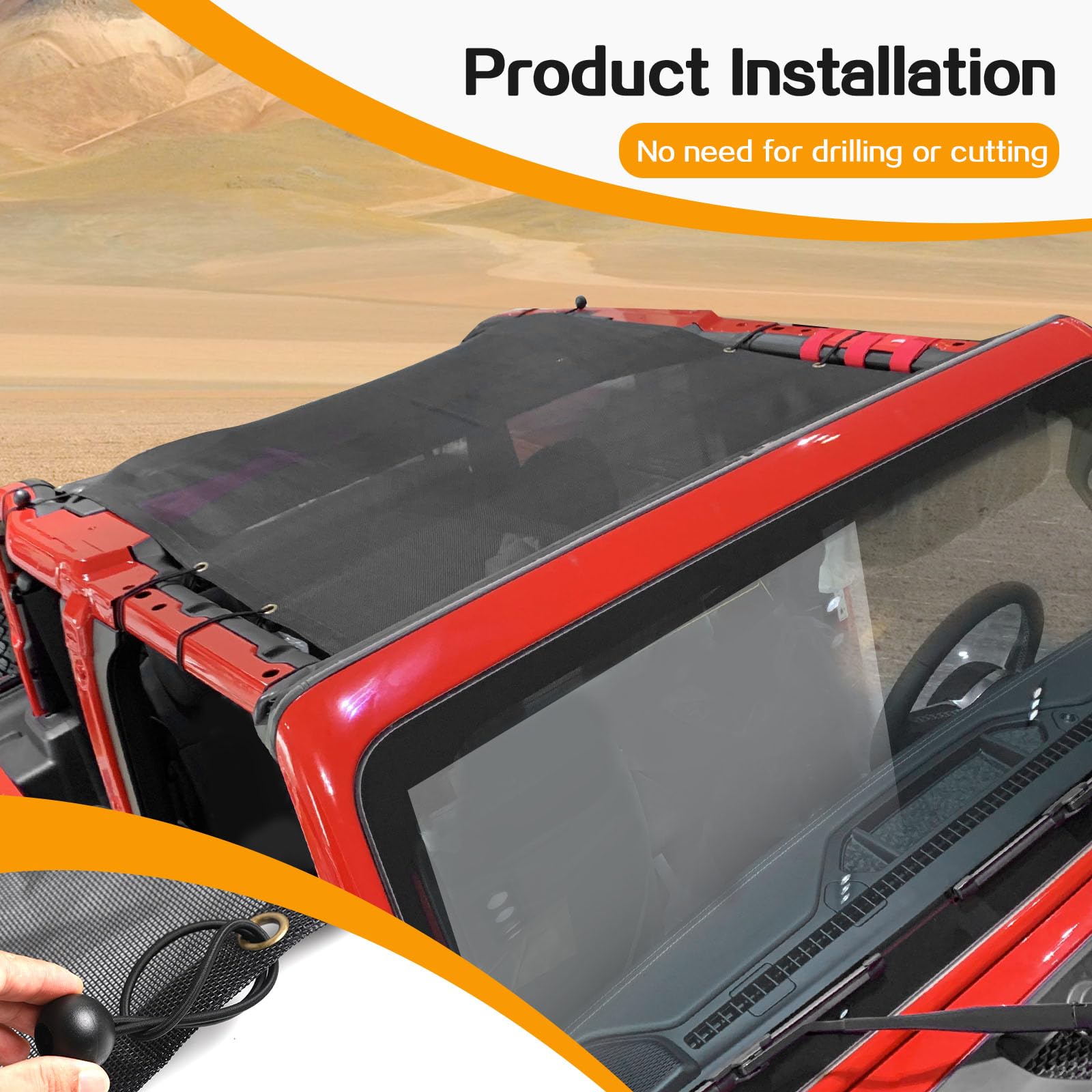 JK - Parasol De Malla Superior Para Jeep Wrangler Accesorios Bikini