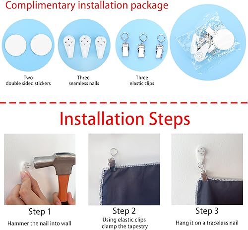 Miniatura 3 de Pounchi Tapiz Pixel Gaming (51 x 59 pulgadas con kit de ganchos), tapiz para colgar en la pared para dormitorio, sala de estar, dormitorio, para