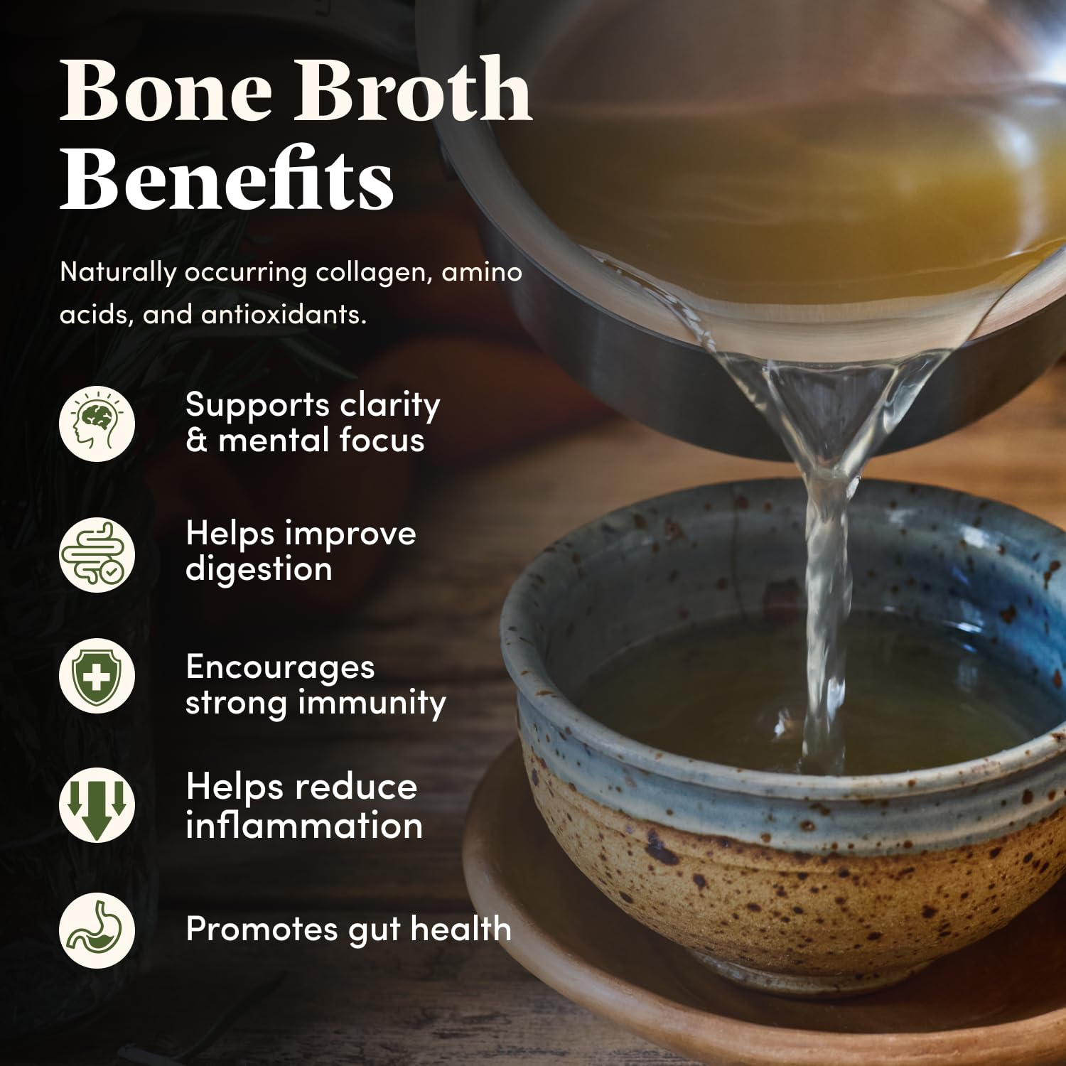 FOND Regenerative Pasture-Raised Chicken Bone Broth – Slow-Simmered Chicken Broth for Rich and Nourishing Flavor, Nutrient-Dense, Artisan Quality – Pure & Unflavored, 14 oz (4-Pack)