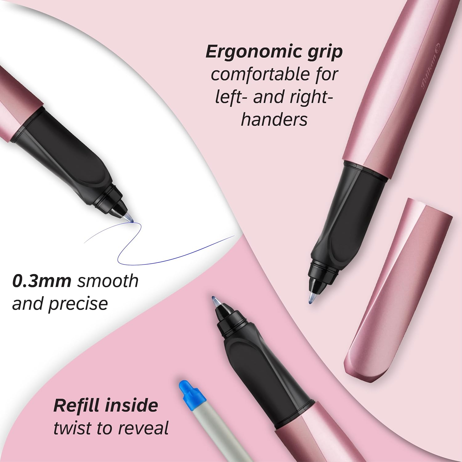 Pelikan Twist R457 Girly Rose Rollerball Pen + 2 KM/B