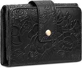 SENDEFN Small Purses for Women RFID Blocking Leather Bifold Flap Ladies Purse Zipper Coin Purse with Card Slots and Cash Section