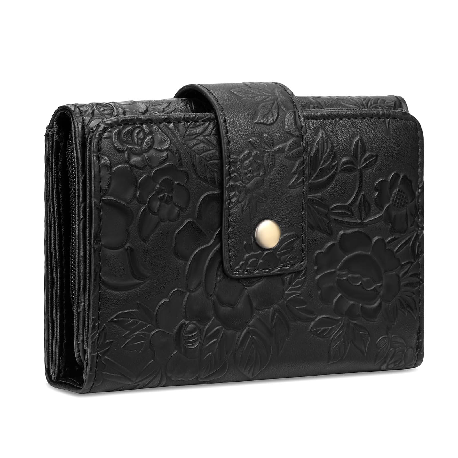 SENDEFN Portefeuille Femme Porte Monnaie Femmes avec Blocage RFID Portefeuille Moyen avec 16 Emplacements Porte Feuilles pour Femme Cuir avec Fermeture éclair Poche à Monnaie